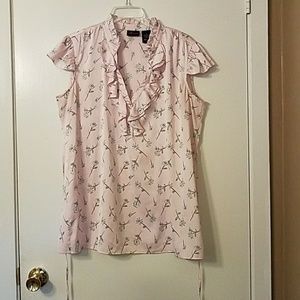 TORRID pink silky blouse